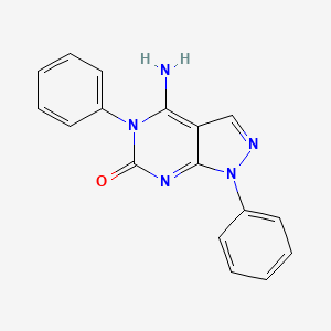 molecular formula C17H13N5O B2402860 4-Amino-1,5-diphenyl-1H-pyrazolo[3,4-d]pyrimidin-6(5H)-one CAS No. 912903-17-4