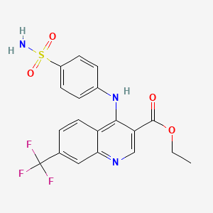 Ethyl 4-((4-sulfamoylphenyl)amino)-7-(trifluoromethyl)quinoline-3-carboxylate