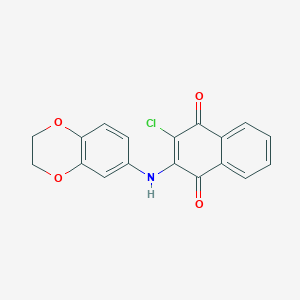 2-Chloro-3-(2,3-dihydro-1,4-benzodioxin-6-ylamino)naphthoquinone