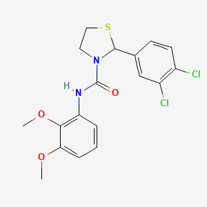 2-(3,4-dichlorophenyl)-N-(2,3-dimethoxyphenyl)thiazolidine-3-carboxamide