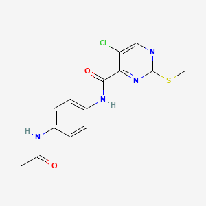 N-(4-acetamidophenyl)-5-chloro-2-methylsulfanylpyrimidine-4-carboxamide