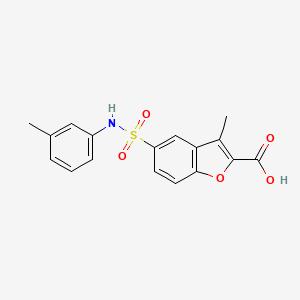 molecular formula C17H15NO5S B2402890 3-Methyl-5-[(3-methylphenyl)sulfamoyl]-1-benzofuran-2-carboxylic acid CAS No. 1260905-60-9