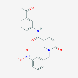 molecular formula C21H17N3O5 B2402894 N-(3-acetylphenyl)-1-(3-nitrobenzyl)-6-oxo-1,6-dihydropyridine-3-carboxamide CAS No. 899741-47-0