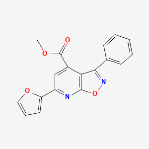 molecular formula C18H12N2O4 B2402910 Methyl 6-(2-furyl)-3-phenylisoxazolo[5,4-b]pyridine-4-carboxylate CAS No. 938022-16-3