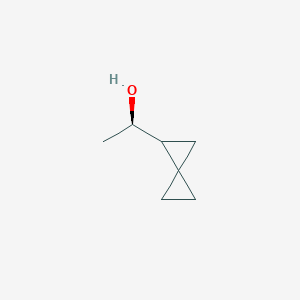 molecular formula C7H12O B2402932 (1R)-1-{spiro[2.2]pentan-1-yl}ethan-1-ol CAS No. 1998948-87-0