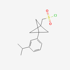 [3-(3-Propan-2-ylphenyl)-1-bicyclo[1.1.1]pentanyl]methanesulfonyl chloride
