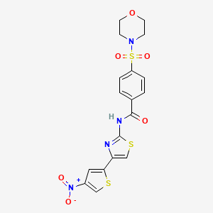 4-(morpholinosulfonyl)-N-(4-(4-nitrothiophen-2-yl)thiazol-2-yl)benzamide