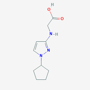 2-[(1-Cyclopentylpyrazol-3-yl)amino]acetic acid