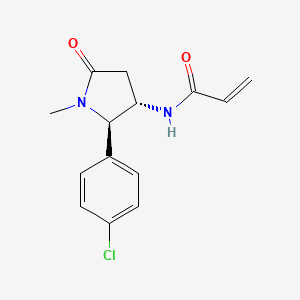N-[(2R,3S)-2-(4-Chlorophenyl)-1-methyl-5-oxopyrrolidin-3-yl]prop-2-enamide