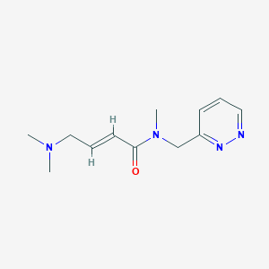 (E)-4-(Dimethylamino)-N-methyl-N-(pyridazin-3-ylmethyl)but-2-enamide
