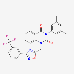 3-(3,5-dimethylphenyl)-1-((3-(3-(trifluoromethyl)phenyl)-1,2,4-oxadiazol-5-yl)methyl)quinazoline-2,4(1H,3H)-dione
