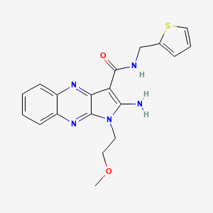 2-amino-1-(2-methoxyethyl)-N-(thiophen-2-ylmethyl)pyrrolo[3,2-b]quinoxaline-3-carboxamide
