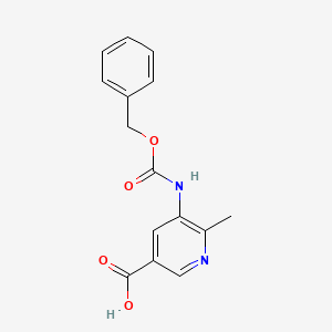 6-Methyl-5-(phenylmethoxycarbonylamino)pyridine-3-carboxylic acid