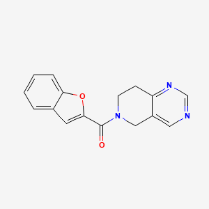 molecular formula C16H13N3O2 B2402989 benzofuran-2-yl(7,8-dihydropyrido[4,3-d]pyrimidin-6(5H)-yl)methanone CAS No. 1797874-74-8