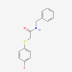 molecular formula C15H14FNOS B2403001 N-benzyl-2-(4-fluorophenyl)sulfanylacetamide CAS No. 693265-83-7