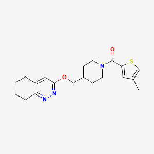 molecular formula C20H25N3O2S B2403024 (4-Methylthiophen-2-yl)(4-(((5,6,7,8-tetrahydrocinnolin-3-yl)oxy)methyl)piperidin-1-yl)methanone CAS No. 2319808-82-5