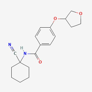 molecular formula C18H22N2O3 B2403054 N-(1-Cyanocyclohexyl)-4-(oxolan-3-yloxy)benzamide CAS No. 1956840-72-4