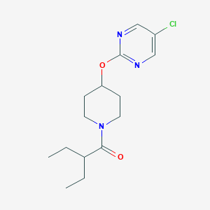 molecular formula C15H22ClN3O2 B2403055 1-[4-(5-Chloropyrimidin-2-yl)oxypiperidin-1-yl]-2-ethylbutan-1-one CAS No. 2415563-05-0