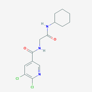 molecular formula C14H17Cl2N3O2 B2403058 N-cyclohexyl-2-[(5,6-dichloropyridin-3-yl)formamido]acetamide CAS No. 2094444-94-5