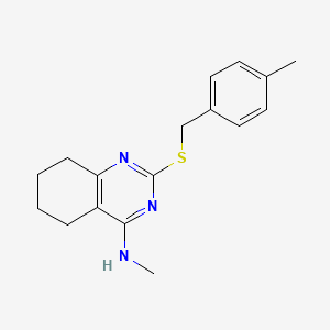 molecular formula C17H21N3S B2403101 N-methyl-2-[(4-methylbenzyl)sulfanyl]-5,6,7,8-tetrahydro-4-quinazolinamine CAS No. 338776-86-6