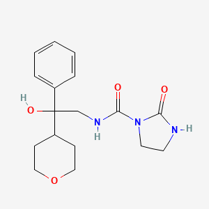 molecular formula C17H23N3O4 B2403115 N-[2-hydroxy-2-(oxan-4-yl)-2-phenylethyl]-2-oxoimidazolidine-1-carboxamide CAS No. 2034258-50-7