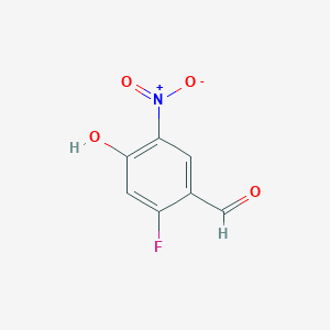 molecular formula C7H4FNO4 B2403121 2-Fluoro-4-hydroxy-5-nitrobenzaldehyde CAS No. 394-34-3