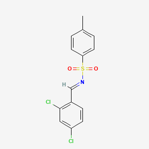 molecular formula C14H11Cl2NO2S B2403124 (E)-N-(2,4-dichlorobenzylidene)-4-methylbenzenesulfonamide CAS No. 664986-06-5