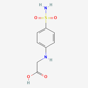 molecular formula C8H10N2O4S B2403147 2-[(4-Sulfamoylphenyl)amino]acetic acid CAS No. 6138-11-0