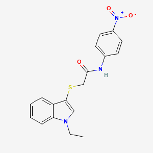 2-(1-ethylindol-3-yl)sulfanyl-N-(4-nitrophenyl)acetamide