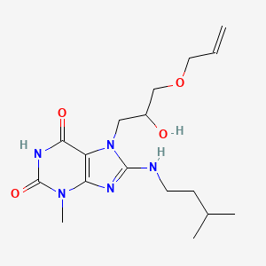 7-(3-(allyloxy)-2-hydroxypropyl)-8-(isopentylamino)-3-methyl-1H-purine-2,6(3H,7H)-dione