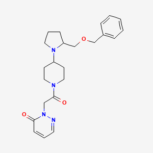 2-(2-(4-(2-((benzyloxy)methyl)pyrrolidin-1-yl)piperidin-1-yl)-2-oxoethyl)pyridazin-3(2H)-one