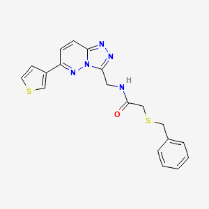 2-(benzylthio)-N-((6-(thiophen-3-yl)-[1,2,4]triazolo[4,3-b]pyridazin-3-yl)methyl)acetamide