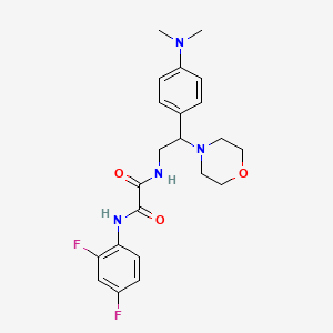 molecular formula C22H26F2N4O3 B2403187 N1-(2,4-difluorophenyl)-N2-(2-(4-(dimethylamino)phenyl)-2-morpholinoethyl)oxalamide CAS No. 899957-13-2