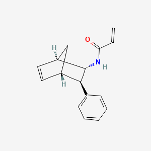 molecular formula C16H17NO B2403189 N-[(1R,2S,3R,4S)-3-Phenyl-2-bicyclo[2.2.1]hept-5-enyl]prop-2-enamide CAS No. 2305149-44-2