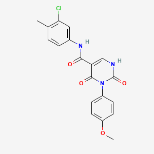 molecular formula C19H16ClN3O4 B2403206 N-(3-chloro-4-methylphenyl)-3-(4-methoxyphenyl)-2,4-dioxo-1,2,3,4-tetrahydropyrimidine-5-carboxamide CAS No. 863611-47-6