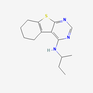 molecular formula C14H19N3S B2403238 N-butan-2-yl-5,6,7,8-tetrahydro-[1]benzothiolo[2,3-d]pyrimidin-4-amine CAS No. 63894-47-3