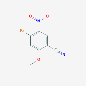 molecular formula C8H5BrN2O3 B2403262 4-Bromo-2-methoxy-5-nitrobenzonitrile CAS No. 2351149-59-0