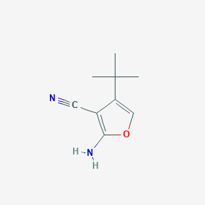molecular formula C9H12N2O B2403271 2-Amino-4-tert-butyl-3-furonitrile CAS No. 72965-46-9