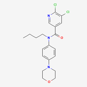N-butyl-5,6-dichloro-N-[4-(morpholin-4-yl)phenyl]pyridine-3-carboxamide