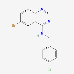 N-(6-bromo-4-quinazolinyl)-N-(4-chlorobenzyl)amine