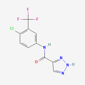 molecular formula C10H6ClF3N4O B2403298 N-[4-chloro-3-(trifluoromethyl)phenyl]-1H-1,2,3-triazole-5-carboxamide CAS No. 936324-14-0