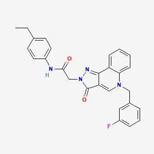 molecular formula C27H23FN4O2 B2403309 N-(4-ethylphenyl)-2-(5-(3-fluorobenzyl)-3-oxo-3,5-dihydro-2H-pyrazolo[4,3-c]quinolin-2-yl)acetamide CAS No. 1030125-73-5