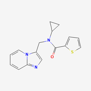 molecular formula C16H15N3OS B2403362 N-cyclopropyl-N-(imidazo[1,2-a]pyridin-3-ylmethyl)thiophene-2-carboxamide CAS No. 1448063-87-3
