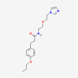 molecular formula C19H27N3O3 B2403375 N-{2-[2-(1H-imidazol-1-yl)ethoxy]ethyl}-3-(4-propoxyphenyl)propanamide CAS No. 2097930-72-6