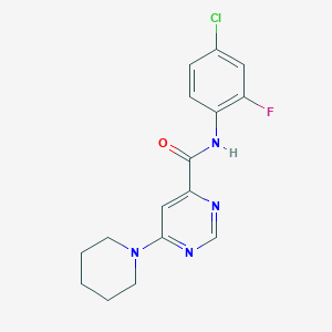 N-(4-chloro-2-fluorophenyl)-6-(piperidin-1-yl)pyrimidine-4-carboxamide