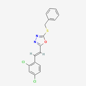 2-benzylsulfanyl-5-[(E)-2-(2,4-dichlorophenyl)ethenyl]-1,3,4-oxadiazole