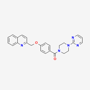 (4-(Pyrimidin-2-yl)piperazin-1-yl)(4-(quinolin-2-ylmethoxy)phenyl)methanone