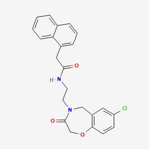 N-(2-(7-chloro-3-oxo-2,3-dihydrobenzo[f][1,4]oxazepin-4(5H)-yl)ethyl)-2-(naphthalen-1-yl)acetamide