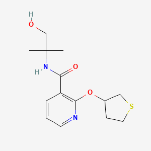 N-(1-hydroxy-2-methylpropan-2-yl)-2-((tetrahydrothiophen-3-yl)oxy)nicotinamide