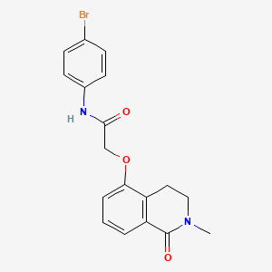 molecular formula C18H17BrN2O3 B2403430 N-(4-bromophenyl)-2-[(2-methyl-1-oxo-1,2,3,4-tetrahydroisoquinolin-5-yl)oxy]acetamide CAS No. 850904-72-2